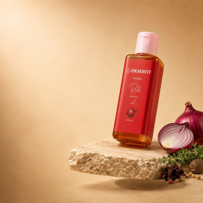 Natural Herbal Red Onion Hair Oil – 100 ML | Onion Oil for Hair Fall Control & Hair Nourishment