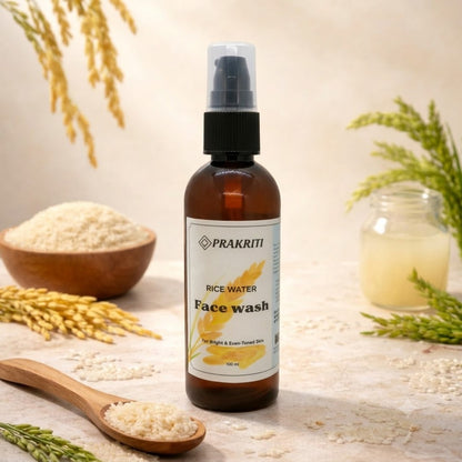 Prakriti Rice Water Face Wash | Gentle Daily Cleanser for Fresh & Brighter-Looking Skin | 100 ml