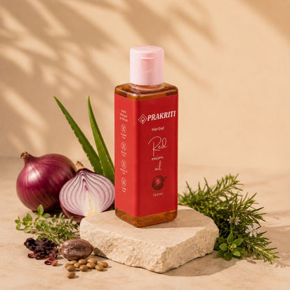 Natural Herbal Red Onion Hair Oil – 100 ML | Onion Oil for Hair Fall Control & Hair Nourishment
