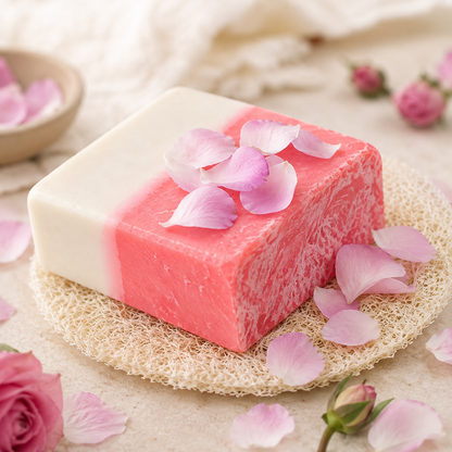 Handmade Cold Processed Rose Soap | Gentle, Nourishing & Refreshing Bath Soap