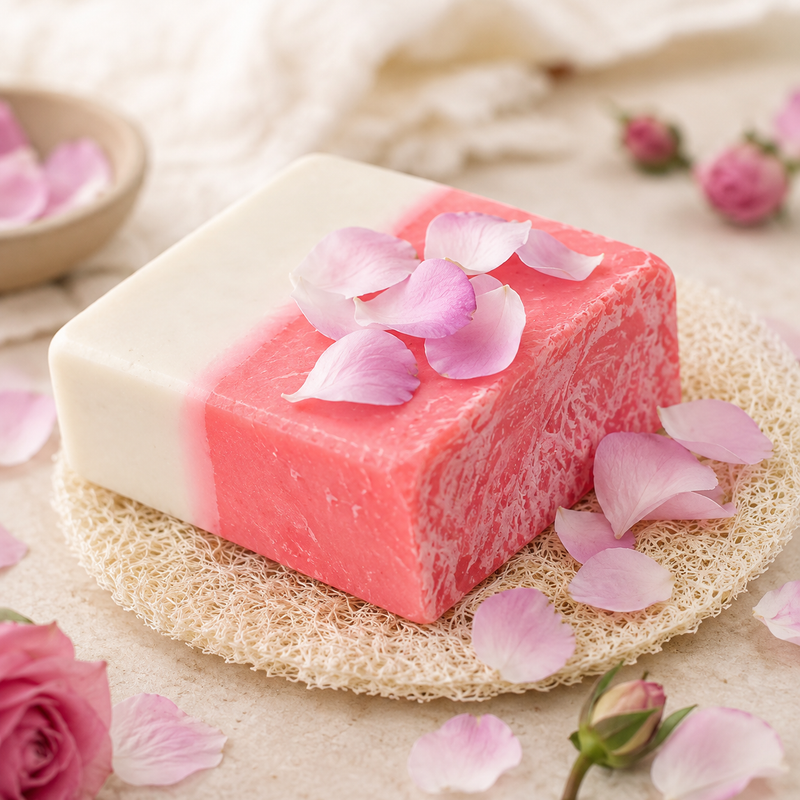 Handmade Cold Processed Rose Soap | Gentle, Nourishing & Refreshing Bath Soap