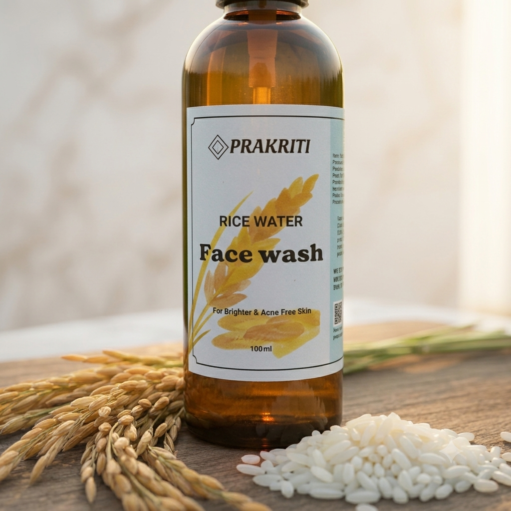 prakriti rice water face wash | gentle daily cleanser for fresh & brighter-looking skin | 100 ml
