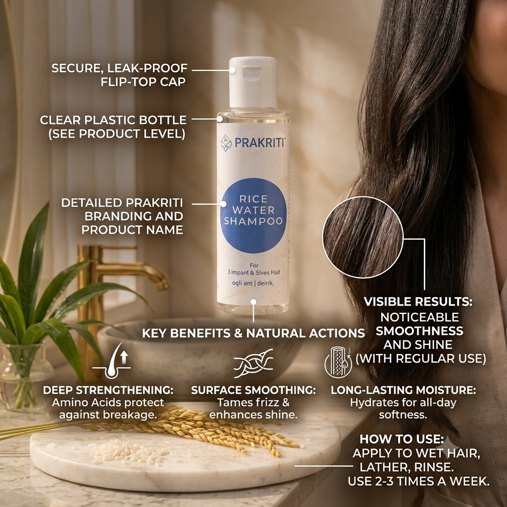 pack of 2 rice water shampoo | nourishing & strengthening hair care for all hair types