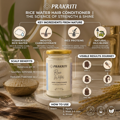 Rice Water Hair Conditioner | Smooth, Soft & Nourished-Looking Hair
