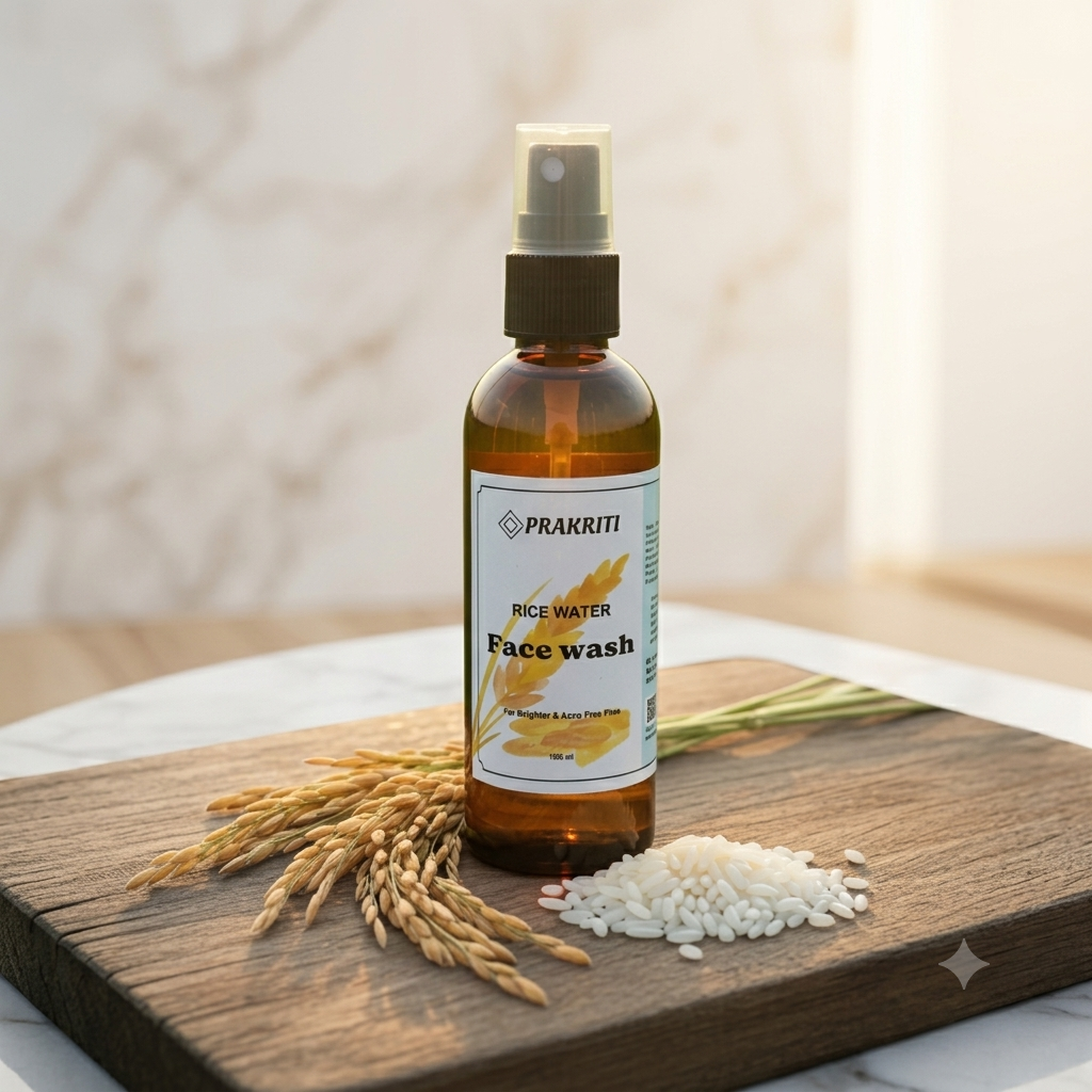prakriti rice water face wash | gentle daily cleanser for fresh & brighter-looking skin | 100 ml