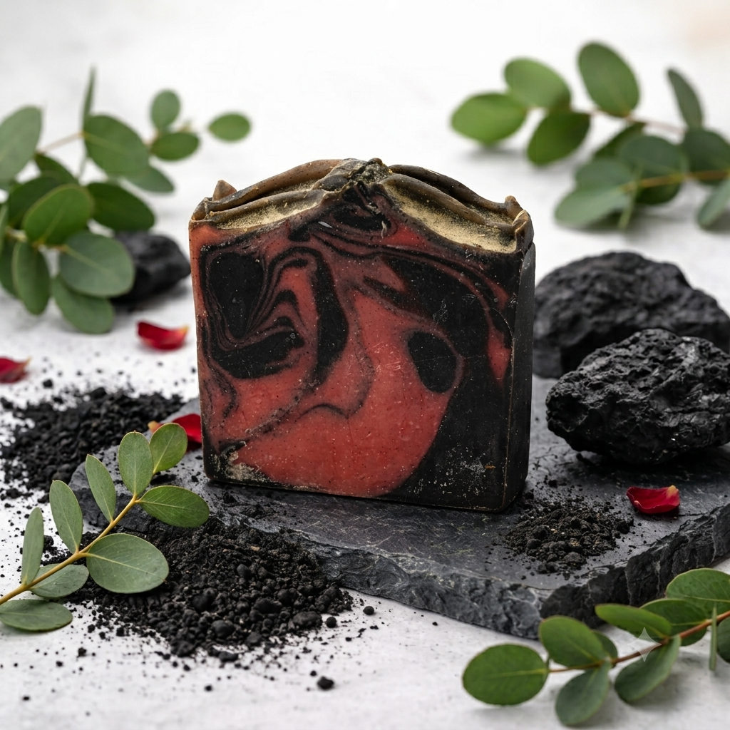 natural handmade charcoal soap | deep cleansing & refreshing bath soap