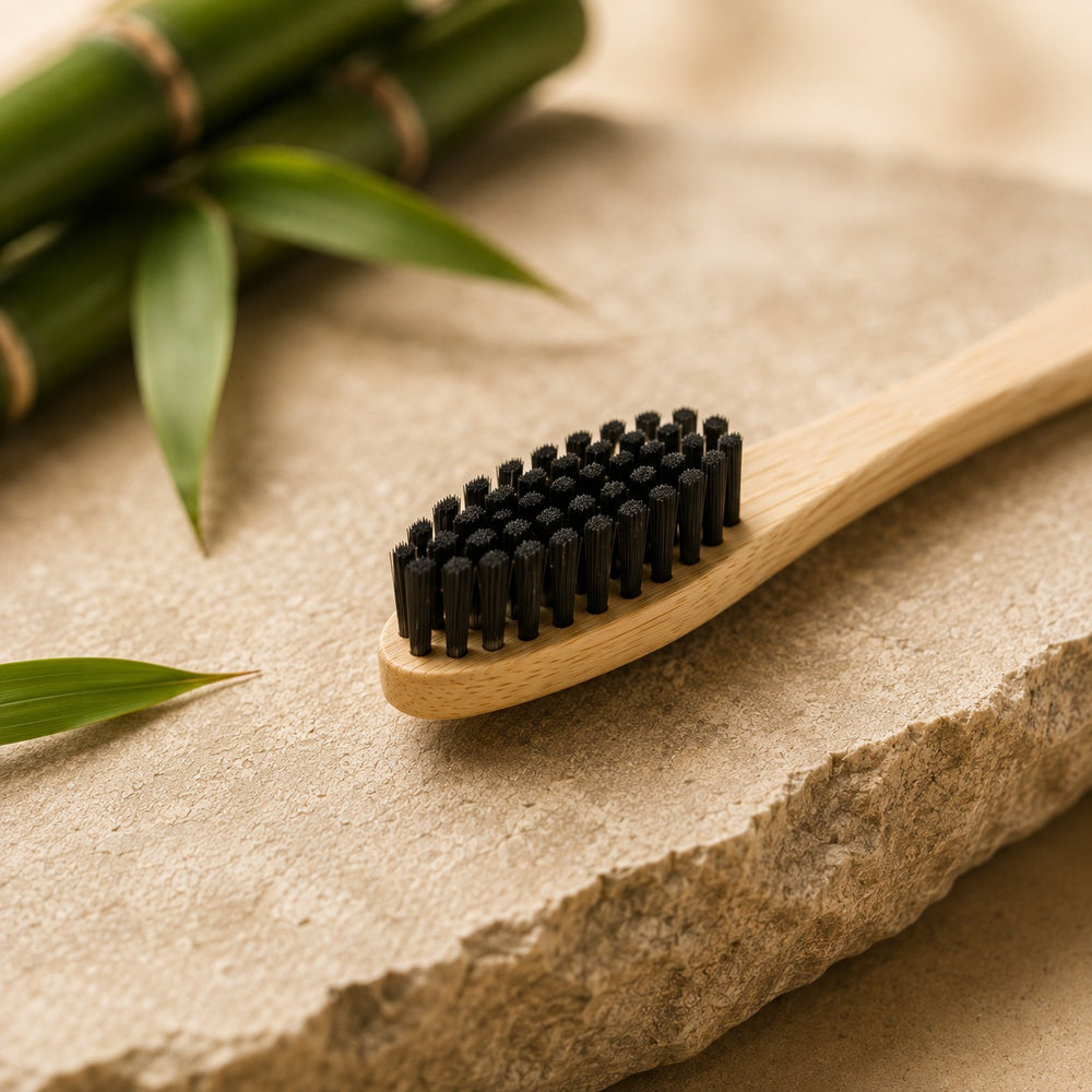 Pack of 12 Bamboo Toothbrushes with Soft Charcoal Bristles | Eco-Friendly Oral Care