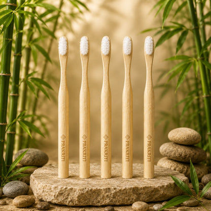 Bamboo Toothbrush with Nano Bristles for Adults | Natural Eco-Friendly Soft Toothbrush
