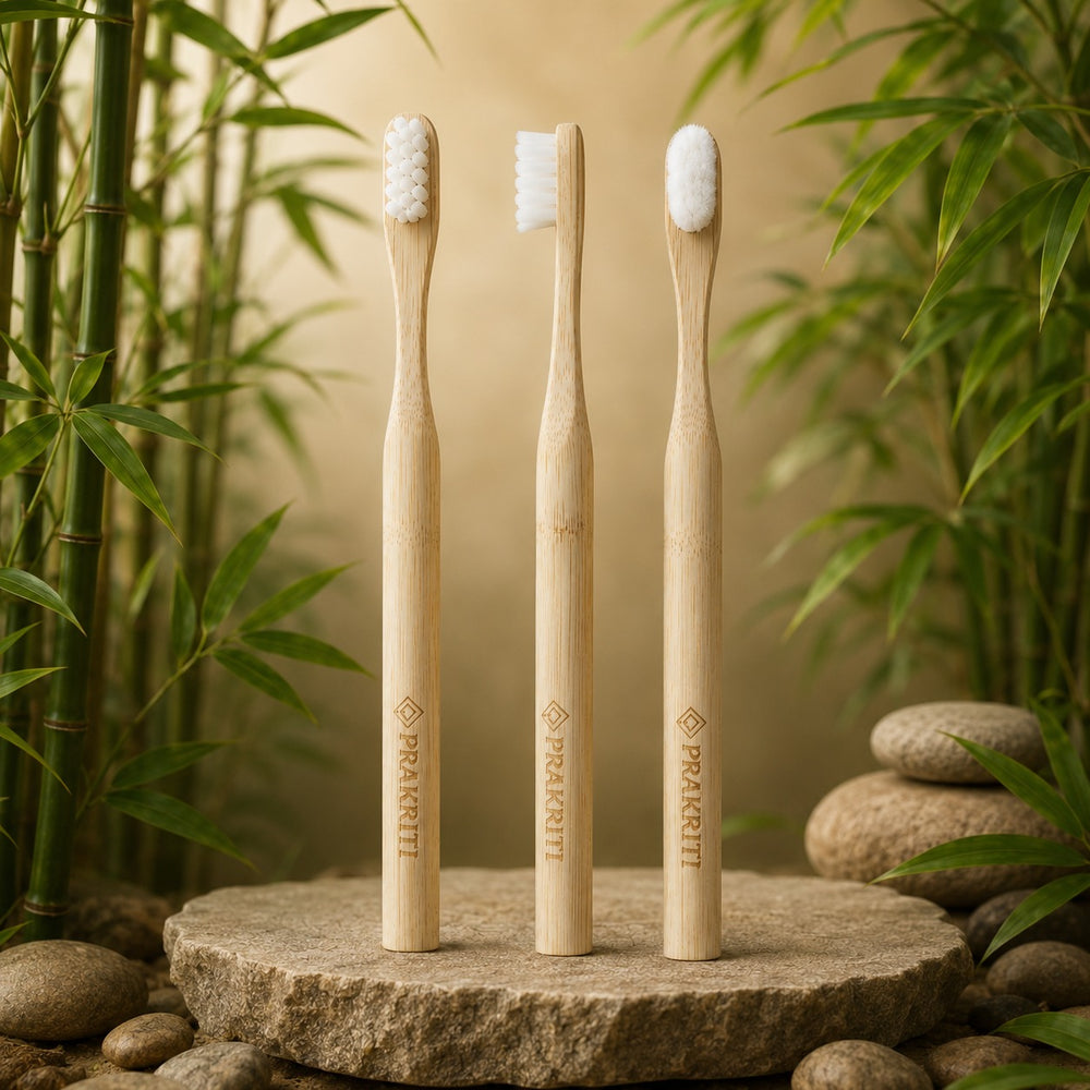 Bamboo Toothbrush with Nano Bristles for Adults | Natural Eco-Friendly Soft Toothbrush