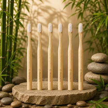 Bamboo Toothbrush with Nano Bristles for Adults | Natural Eco-Friendly Soft Toothbrush