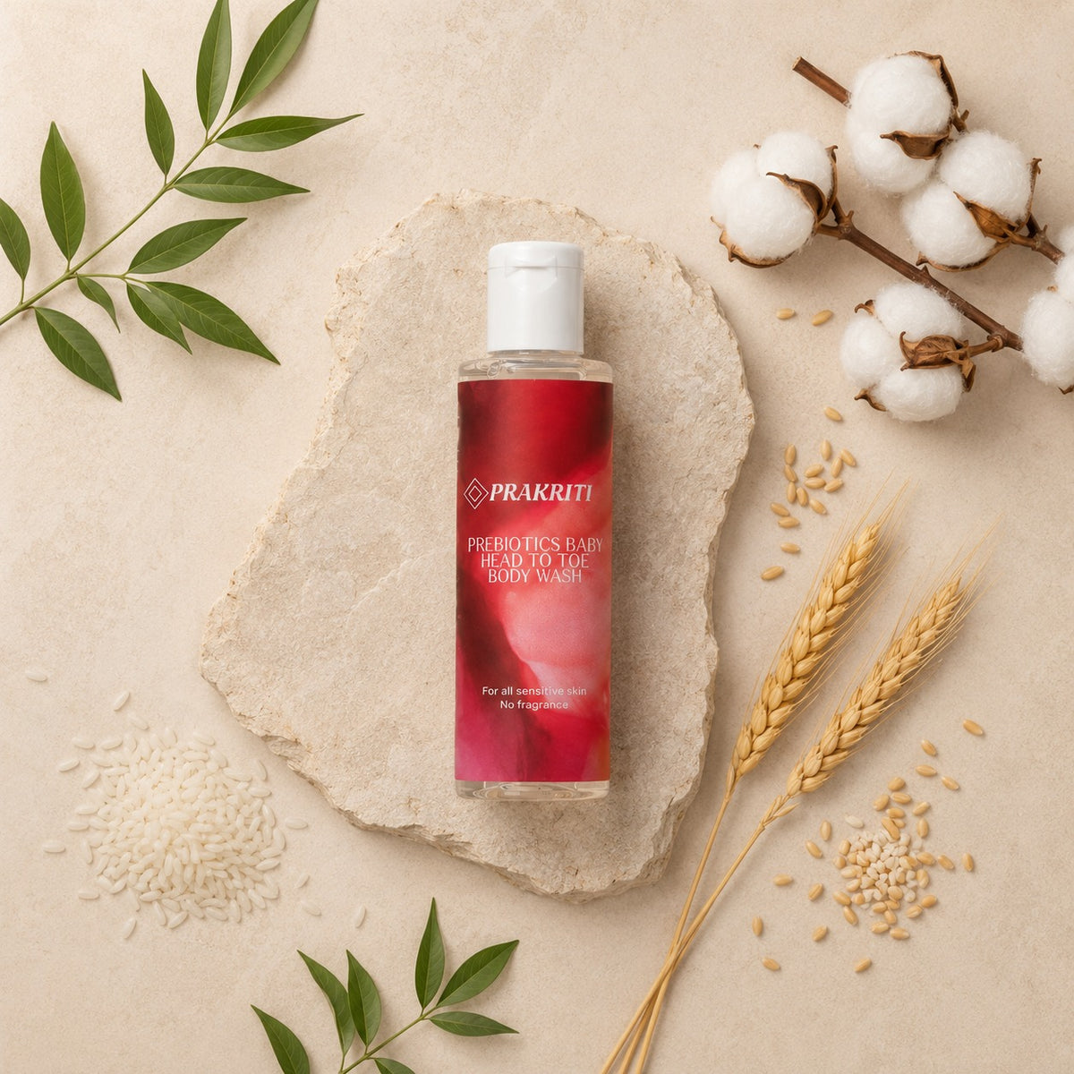 prebiotic baby head-to-toe body wash – fragrance-free | gentle baby wash for sensitive skin | 100 ml