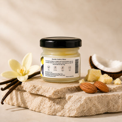 Vanilla Lip Balm with Shea Butter | Natural Lip Moisturizer for Dry & Chapped Lips