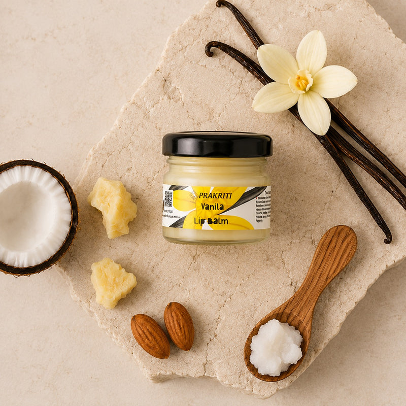 Vanilla Lip Balm with Shea Butter | Natural Lip Moisturizer for Dry & Chapped Lips
