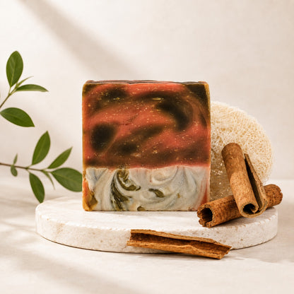 Natural Handmade Orange & Cinnamon Soap | Refreshing & Nourishing Bath Bars