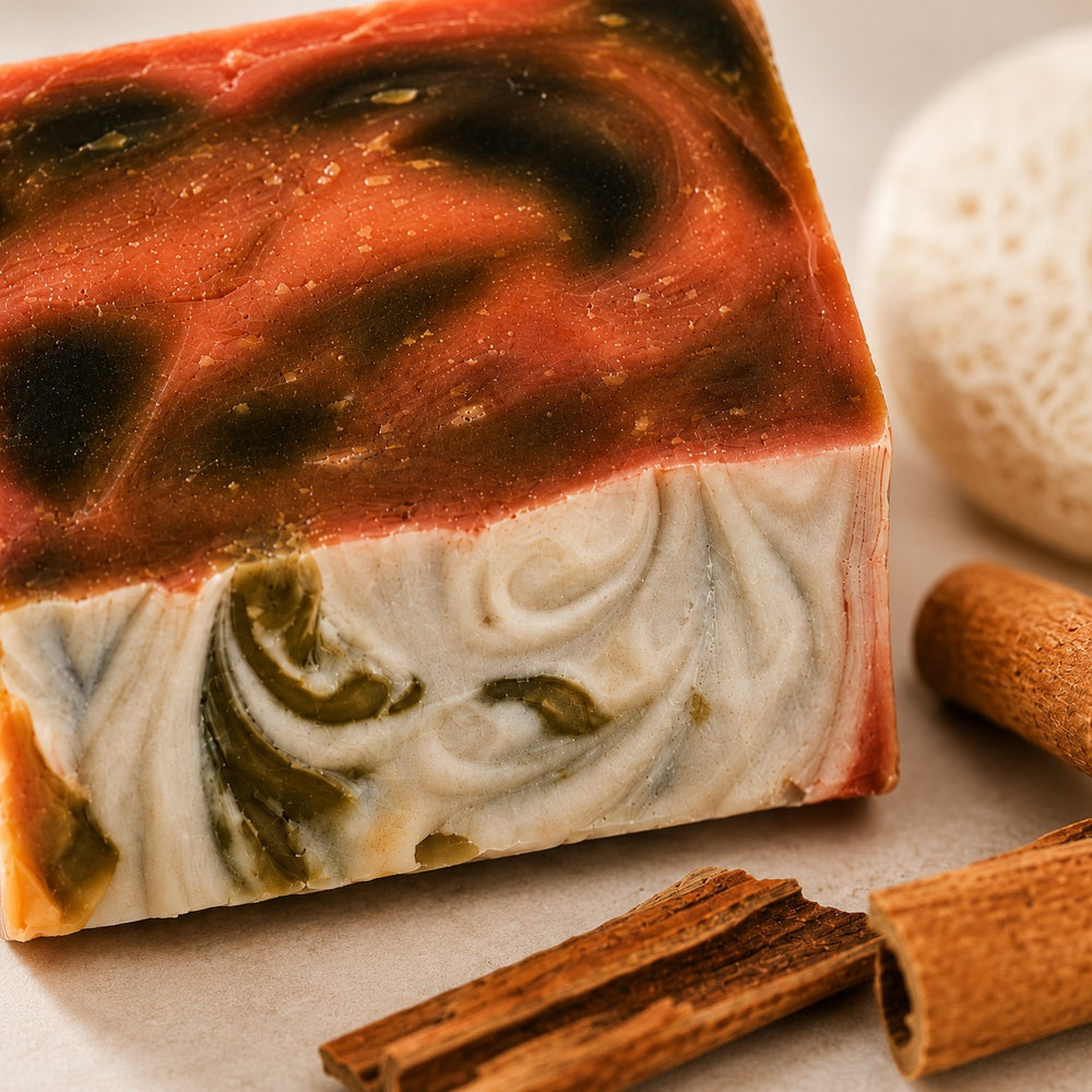 Natural Handmade Orange & Cinnamon Soap | Refreshing & Nourishing Bath Bars