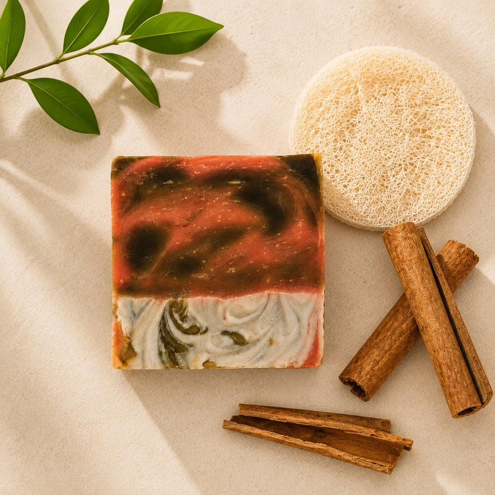Natural Handmade Orange & Cinnamon Soap | Refreshing & Nourishing Bath Bars