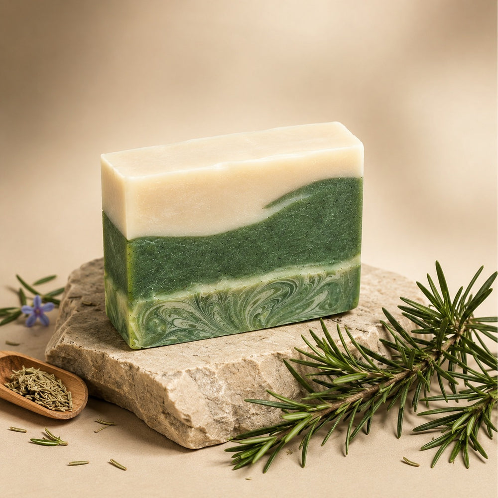 Handmade Cold Processed Rosemary Soap | Refreshing & Nourishing Natural Bath Soap