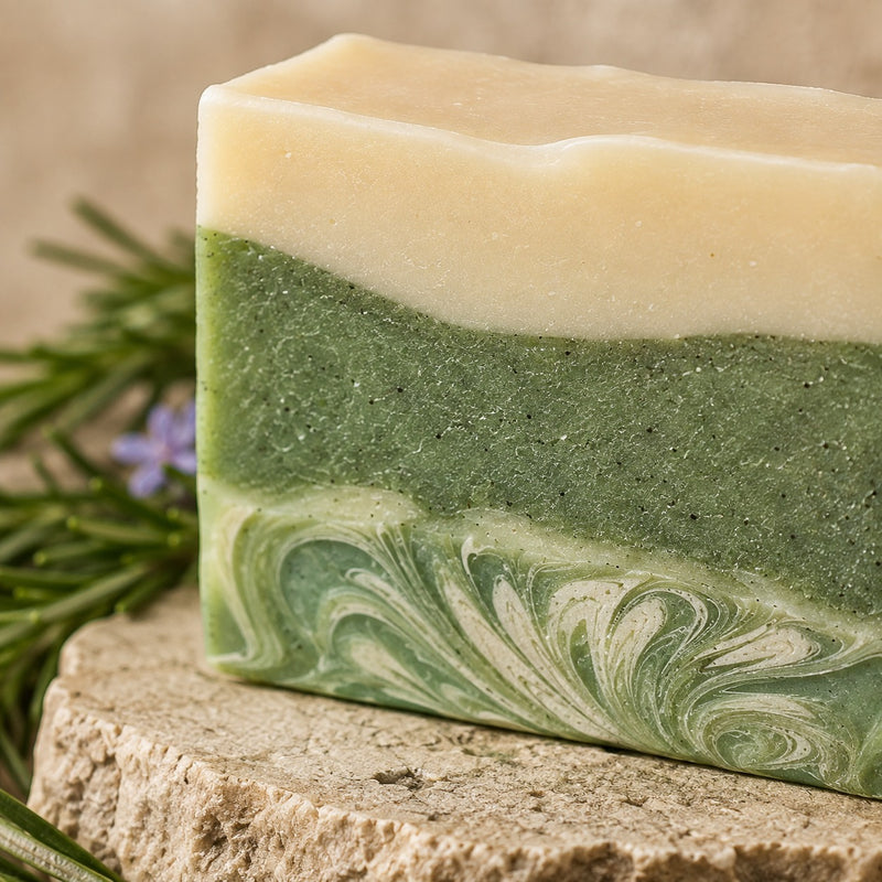 Handmade Cold Processed Rosemary Soap | Refreshing & Nourishing Natural Bath Soap