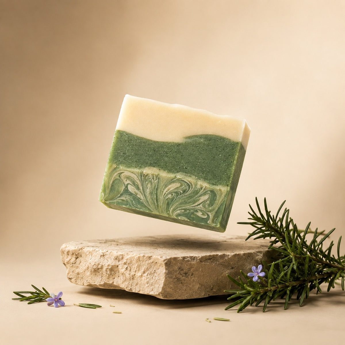 handmade cold processed rosemary soap | refreshing & nourishing natural bath soap