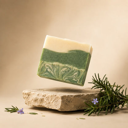 Handmade Cold Processed Rosemary Soap | Refreshing & Nourishing Natural Bath Soap