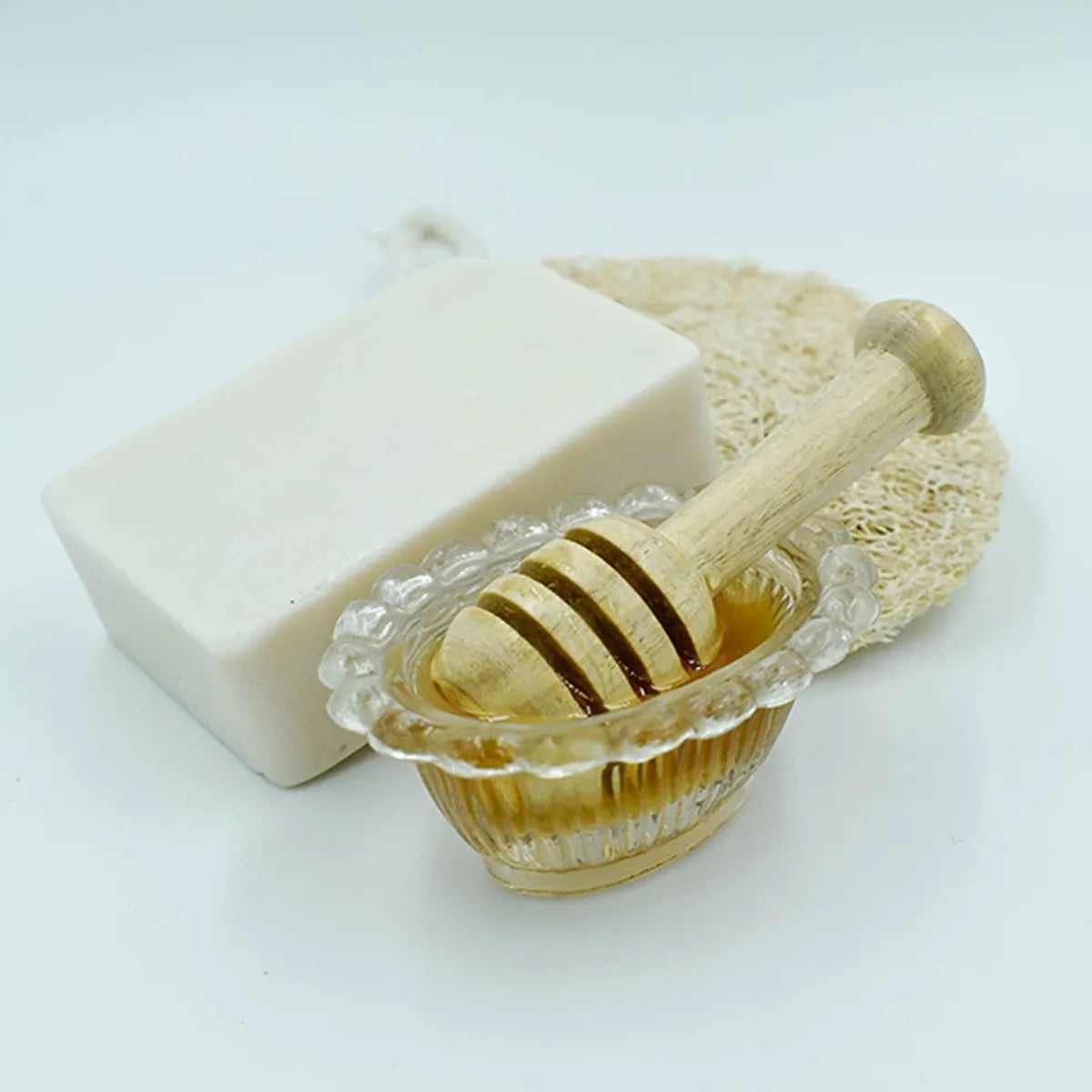 pack of 3 | natural handmade honey vanilla soap | gentle, nourishing & refreshing bath soap - free loofah